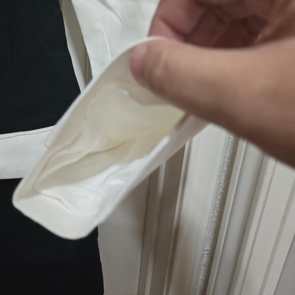 Steve Madden Colorblock Black White Blazer Coat XS NWT Missing Belt - Picture 8 of 9